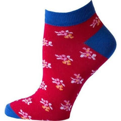 Floral Pattern Ankle Low Cut Cotton Socks - Wear and Wander