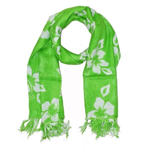 Floral Pattern Pareo Beach Hawaiian Sarong Scarf - Wear and Wander