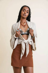 Flounce Tie - Front Kimono Wrap - Wear and Wander