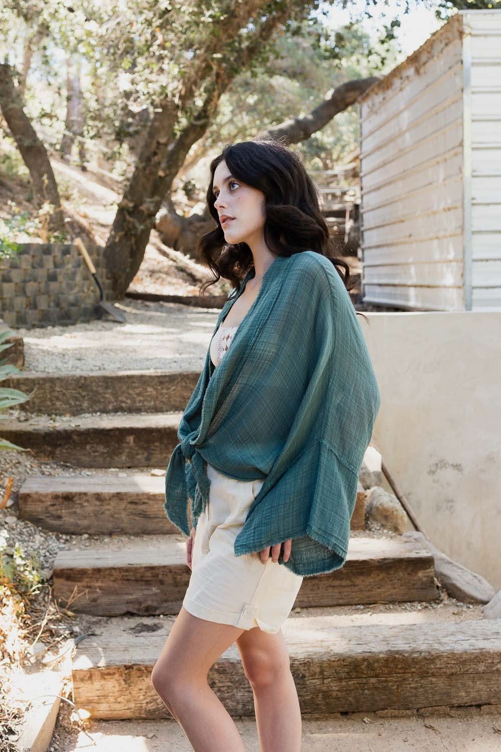 Flounce Tie - Front Kimono Wrap - Wear and Wander