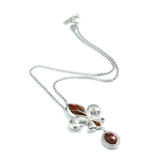 flower - of - light red necklace - Wear and Wander