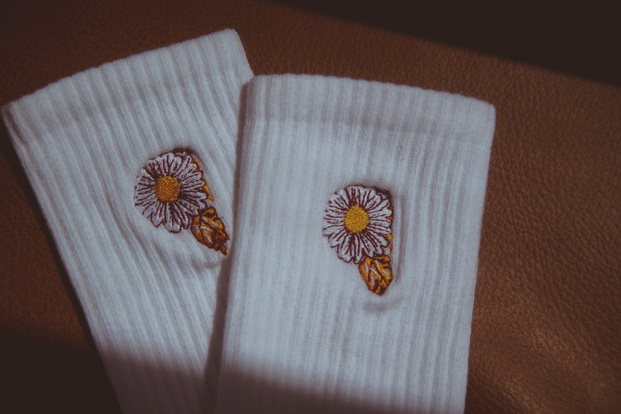 Flower Power Embroidered Socks - Wear and Wander