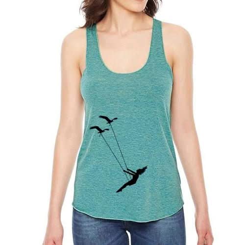 Flying bird swing racerback tank top - Wear and Wander