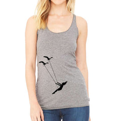 Flying bird swing racerback tank top - Wear and Wander
