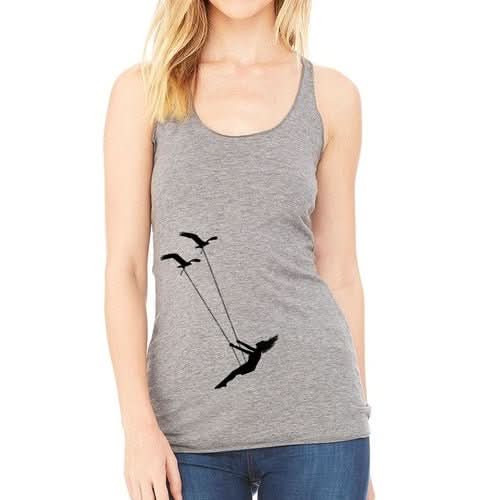 Flying bird swing racerback tank top - Wear and Wander