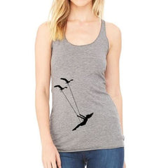 Flying bird swing racerback tank top - Wear and Wander