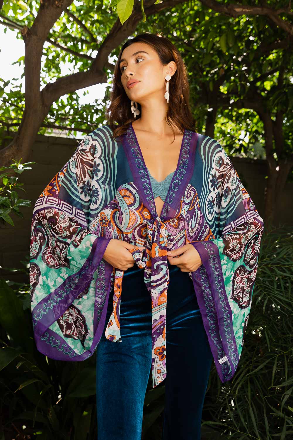 Free Spirit Boho Tie Front Wrap w/ Armholes - Wear and Wander