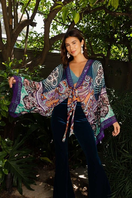 Free Spirit Boho Tie Front Wrap w/ Armholes - Wear and Wander