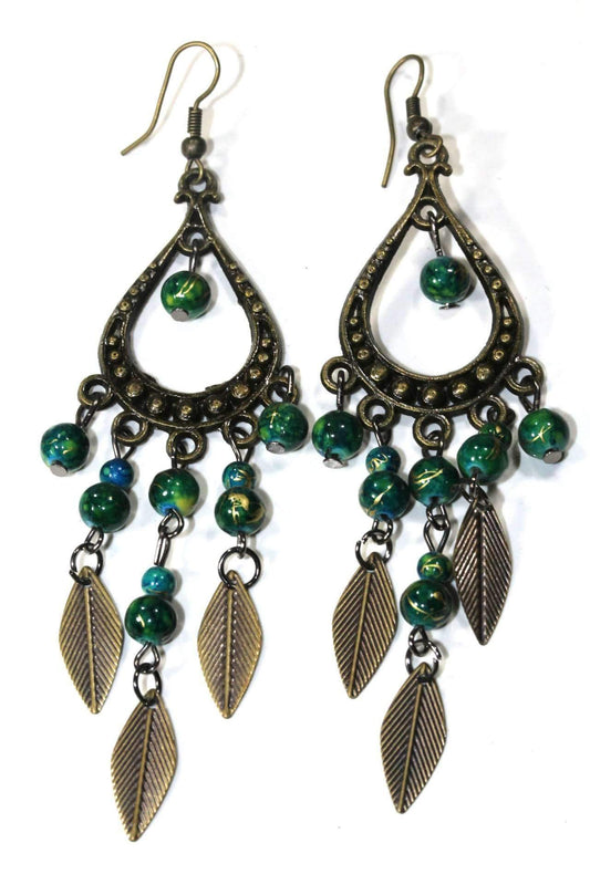 Free Spirit Leaf Dangler Earrings - Wear and Wander