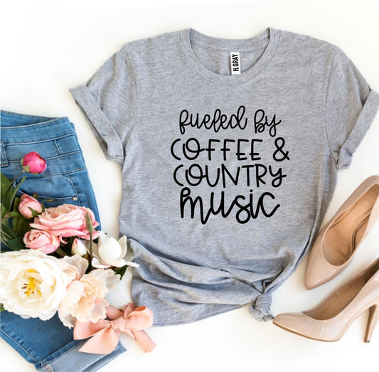 Fueled By Coffee And Country Music T-shirt - Wear and Wander