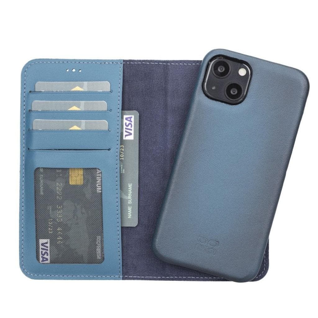 Full Leather Coating Detachable Wallet Case for Apple iPhone 13 Series - Wear and Wander