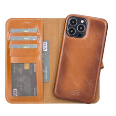 Full Leather Coating Detachable Wallet Case for Apple iPhone 13 Series - Wear and Wander