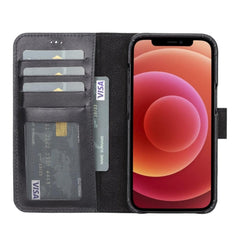 Full Leather Coating Detachable Wallet Case for Apple iPhone 13 Series - Wear and Wander