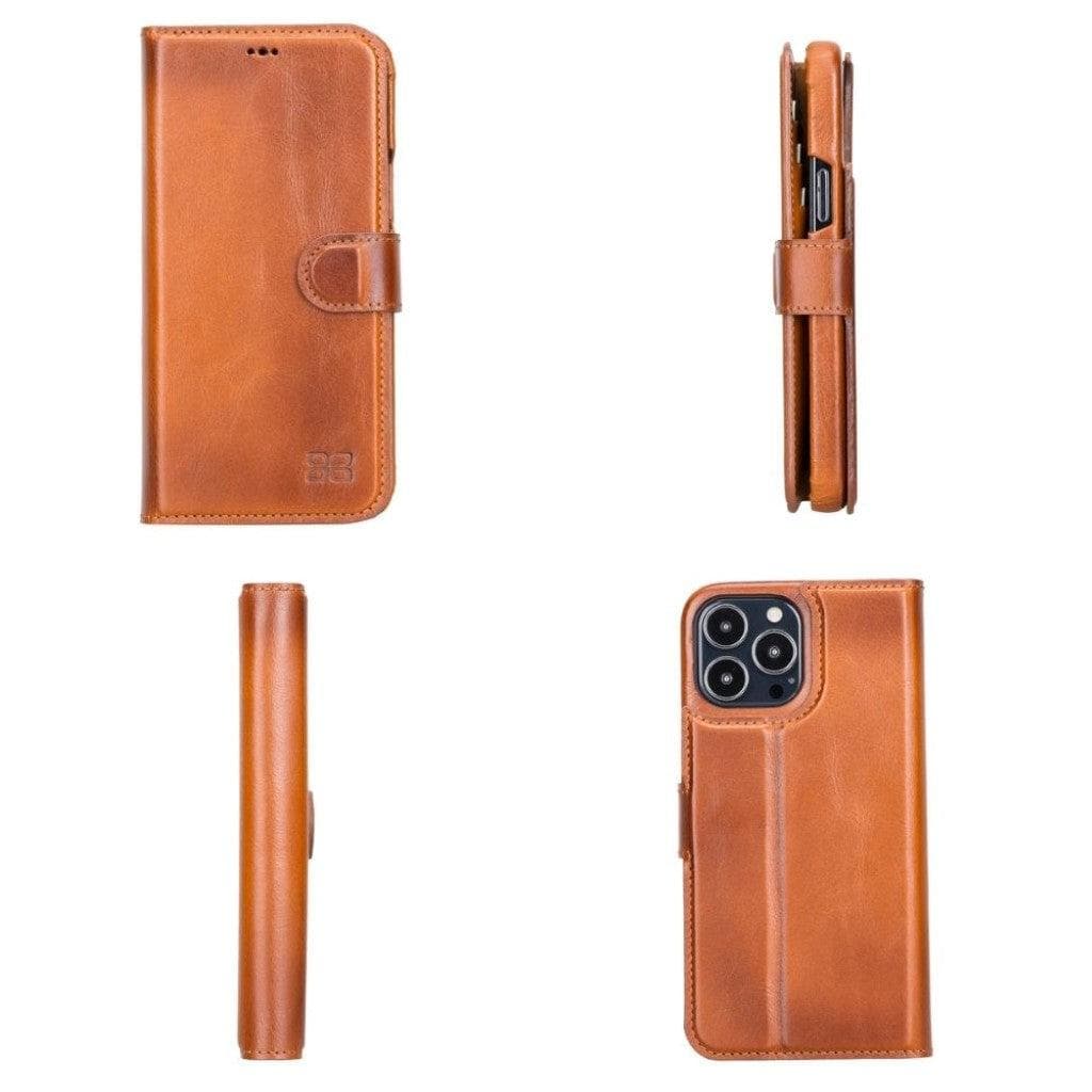 Full Leather Coating Detachable Wallet Case for Apple iPhone 13 Series - Wear and Wander