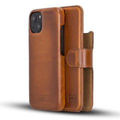 Full Leather Coating Detachable Wallet Case for Apple iPhone 13 Series - Wear and Wander