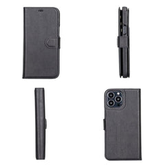 Full Leather Coating Detachable Wallet Case for Apple iPhone 13 Series - Wear and Wander