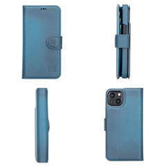 Full Leather Coating Detachable Wallet Case for Apple iPhone 13 Series - Wear and Wander