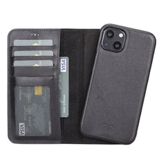 Full Leather Coating Detachable Wallet Case for Apple iPhone 13 Series - Wear and Wander