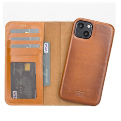 Full Leather Coating Detachable Wallet Case for Apple iPhone 13 Series - Wear and Wander