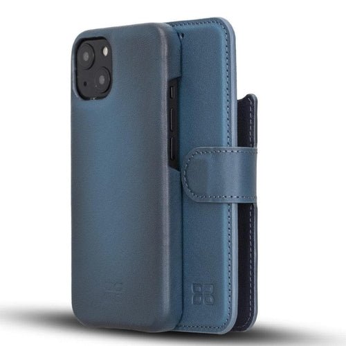 Full Leather Coating Detachable Wallet Case for Apple iPhone 13 Series - Wear and Wander