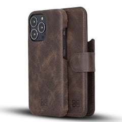 Full Leather Coating Detachable Wallet Case for Apple iPhone 13 Series - Wear and Wander