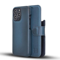 Full Leather Coating Detachable Wallet Case for Apple iPhone 13 Series - Wear and Wander