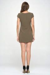 Geometric Cutout Detail Mini Dress - Wear and Wander