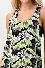 Geometric Racerback A - Line Dress - Wear and Wander