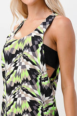 Geometric Racerback A - Line Dress - Wear and Wander