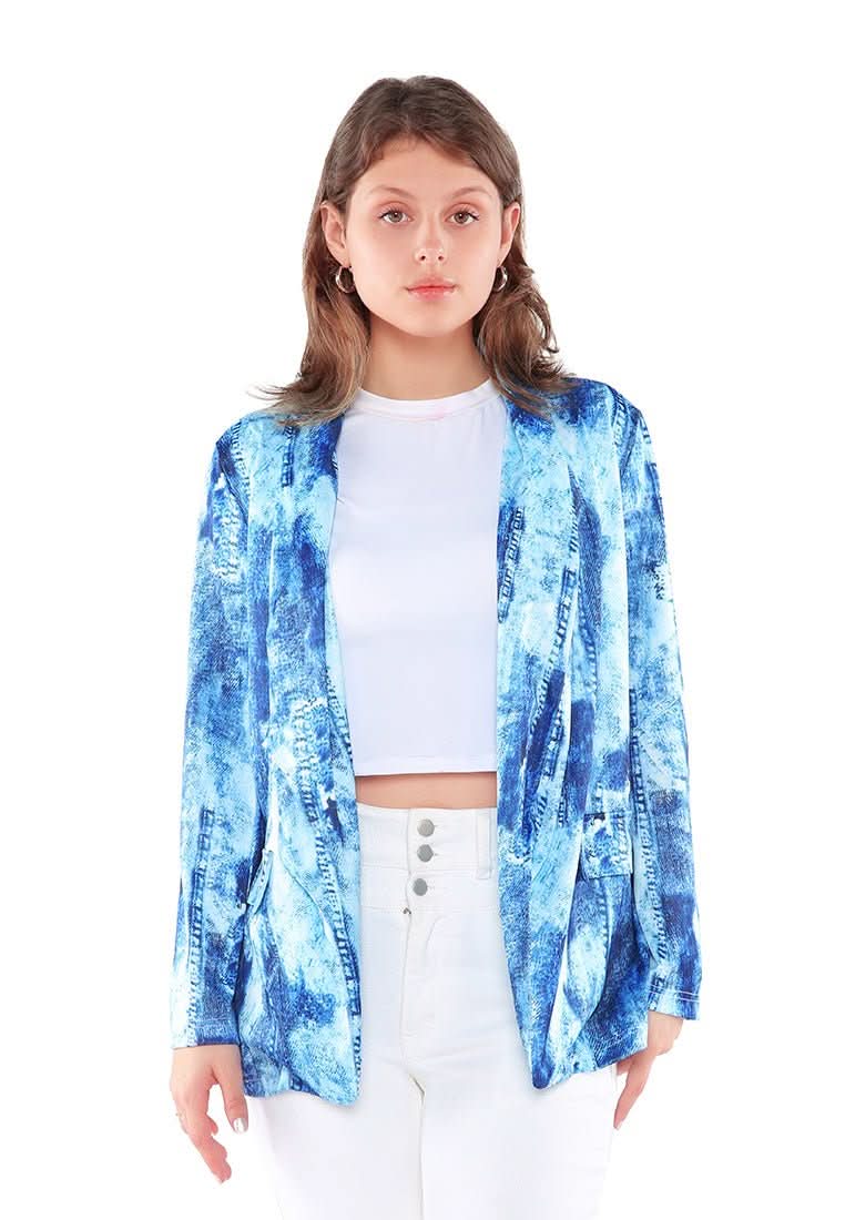 Glaze Print Semi Casual Blazer - Wear and Wander