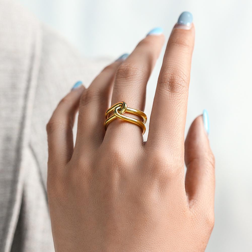 Gold Love Knot Ring - Wear and Wander