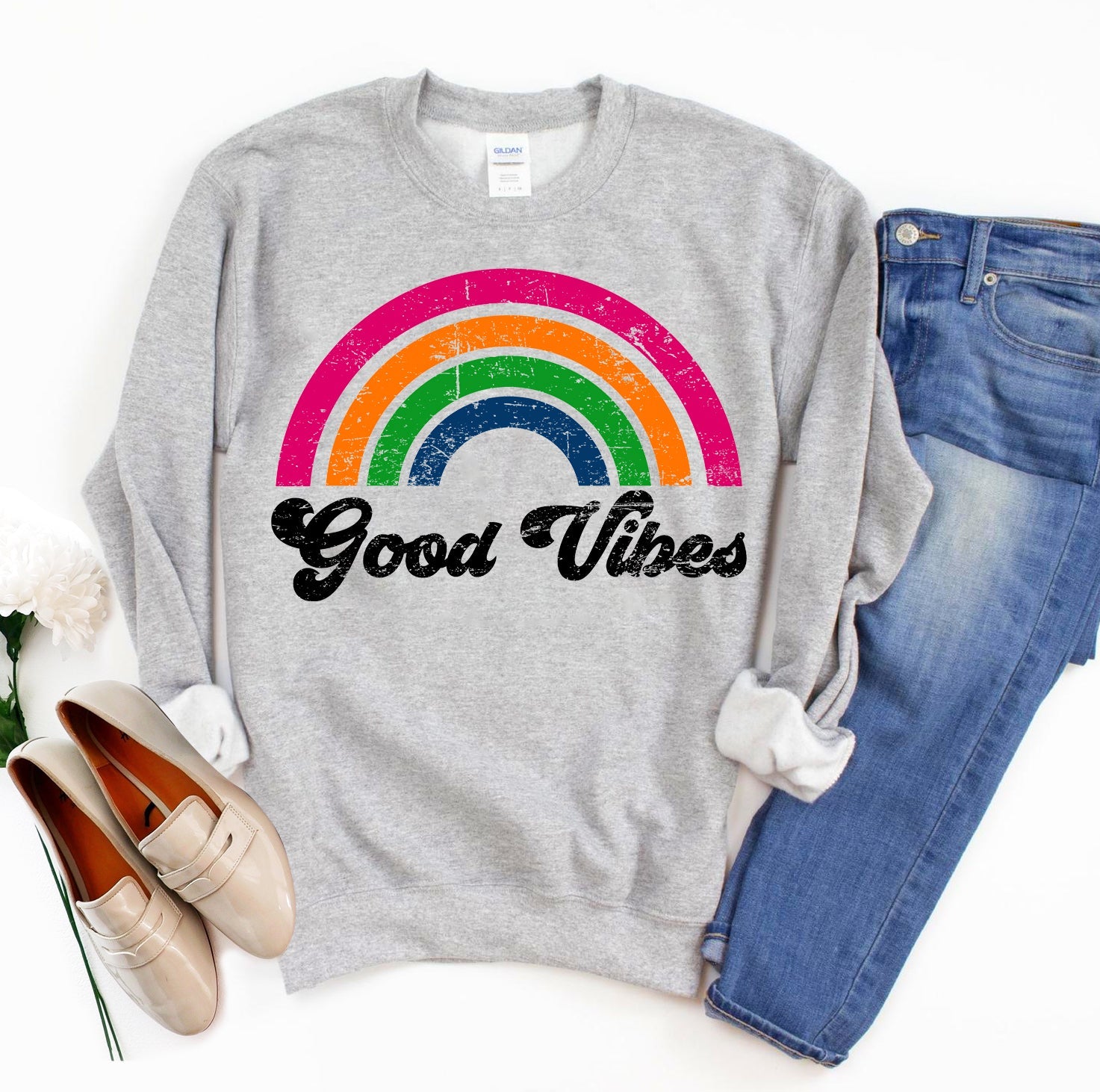 Good Vibes Sweatshirt - Wear and Wander