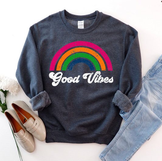 Good Vibes Sweatshirt - Wear and Wander