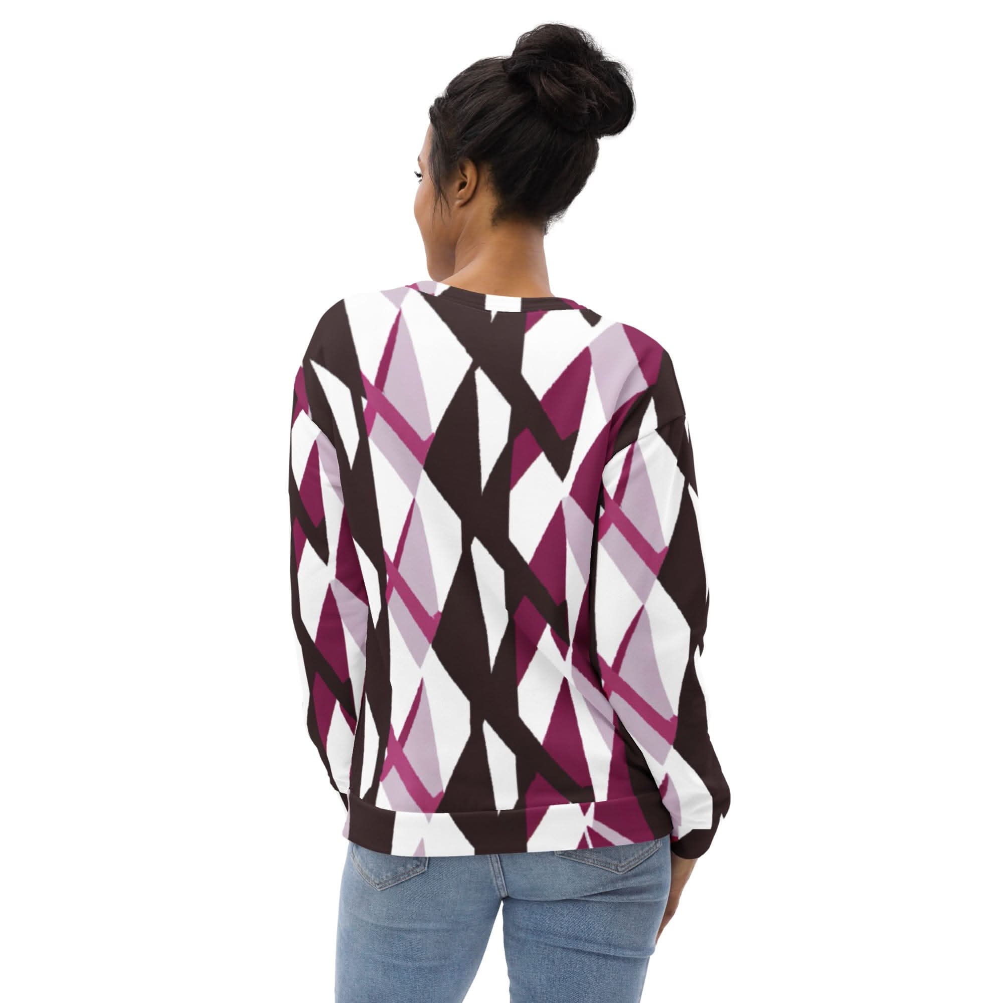 Graphic Sweatshirt for Women Pink Mauve Pattern 2 - Wear and Wander