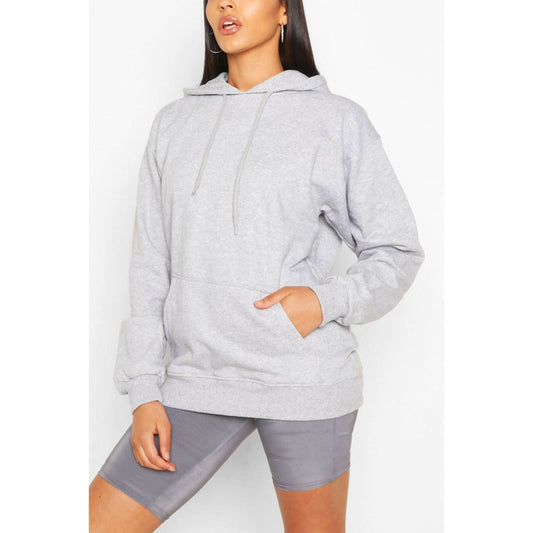 Grey Oversized Boyfriend Hoodie - Wear and Wander