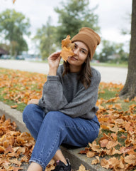 HAAKWEAR Knit Cuffed Beanie - Camel Brown - Wear and Wander