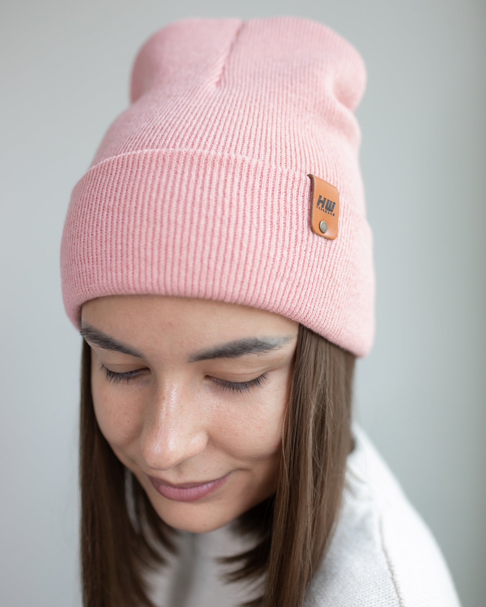 HAAKWEAR Knit Cuffed Beanie - Pearl Pink - Wear and Wander