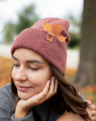 HAAKWEAR Knit Cuffed Beanie - Rusty Burgundy - Wear and Wander