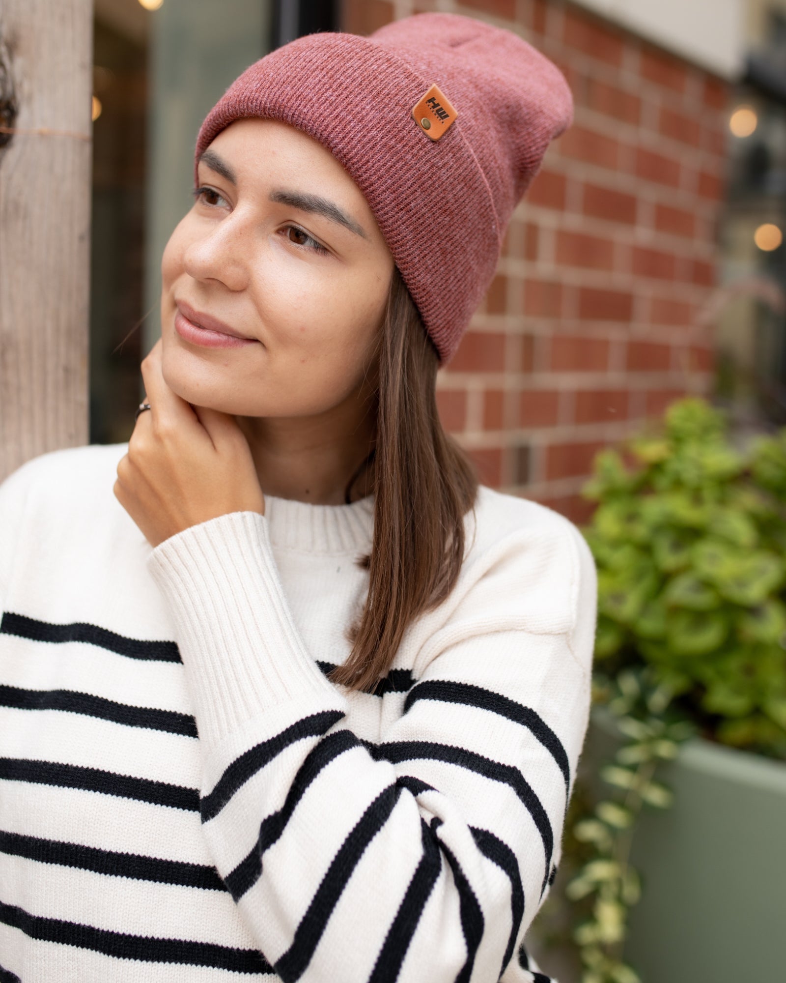 HAAKWEAR Knit Cuffed Beanie - Rusty Burgundy - Wear and Wander