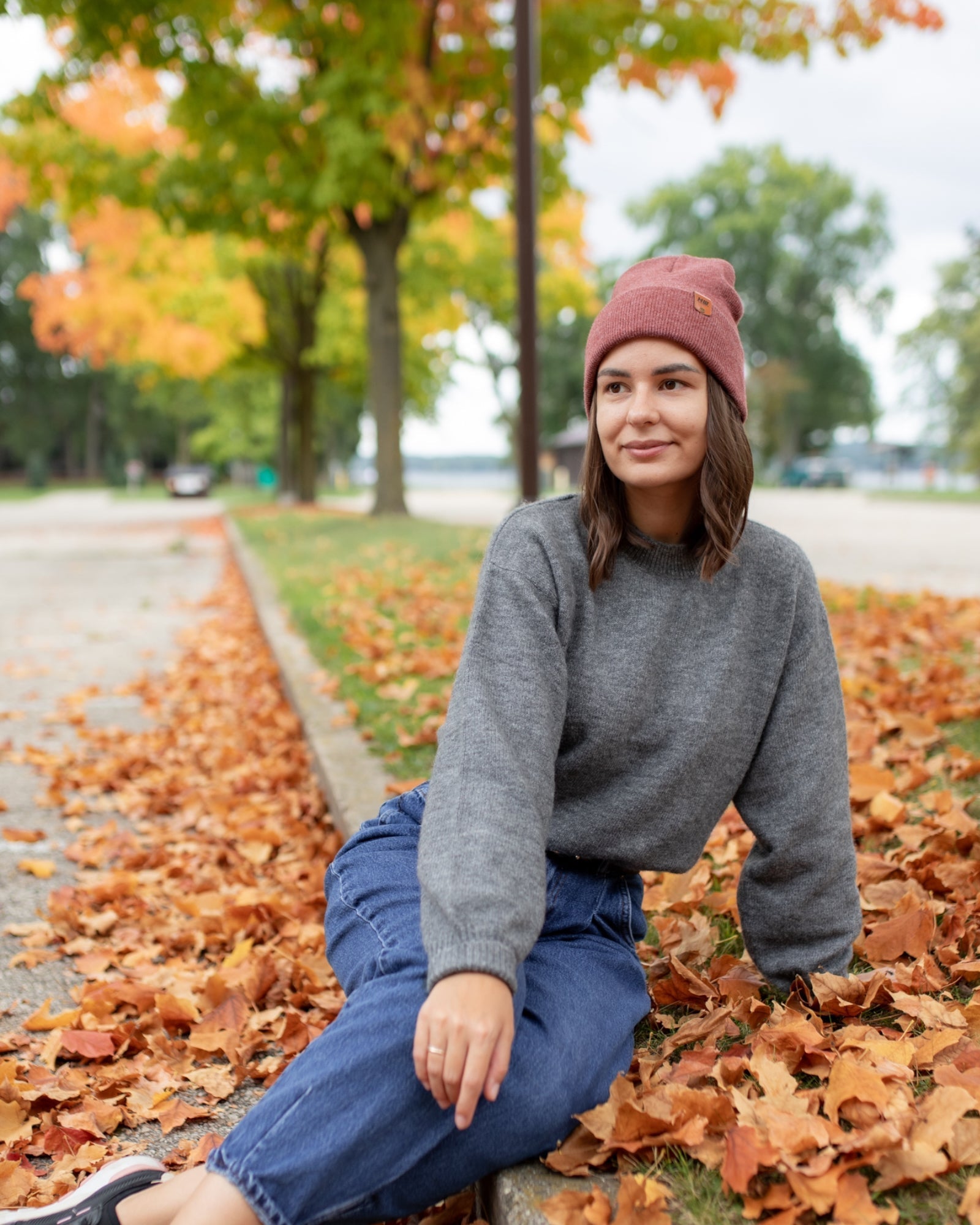 HAAKWEAR Knit Cuffed Beanie - Rusty Burgundy - Wear and Wander