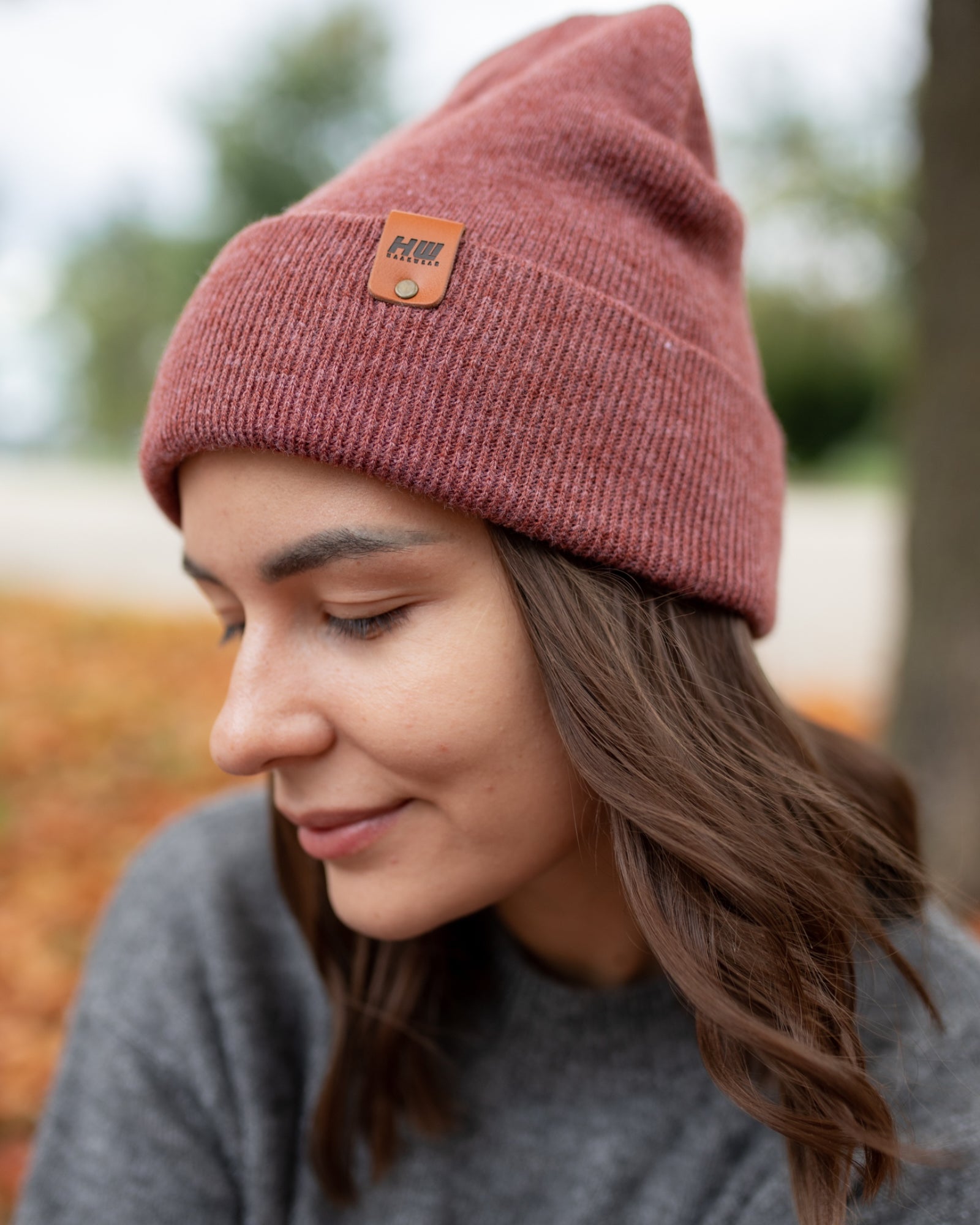 HAAKWEAR Knit Cuffed Beanie - Rusty Burgundy - Wear and Wander