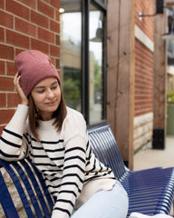 HAAKWEAR Knit Cuffed Beanie - Rusty Burgundy - Wear and Wander