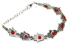 Hamsa Hands & Vibrant Bead Bracelet - Wear and Wander