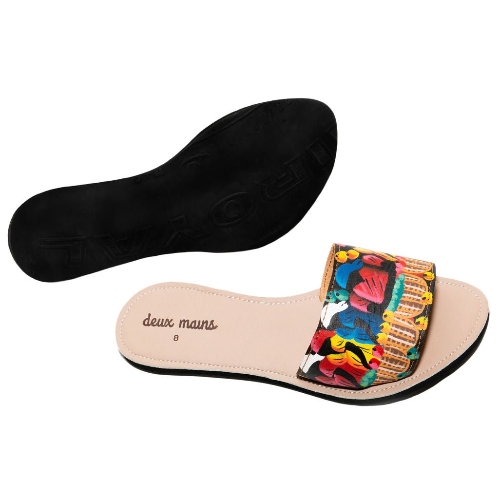 Hand Painted Slide Sandal - Wear and Wander