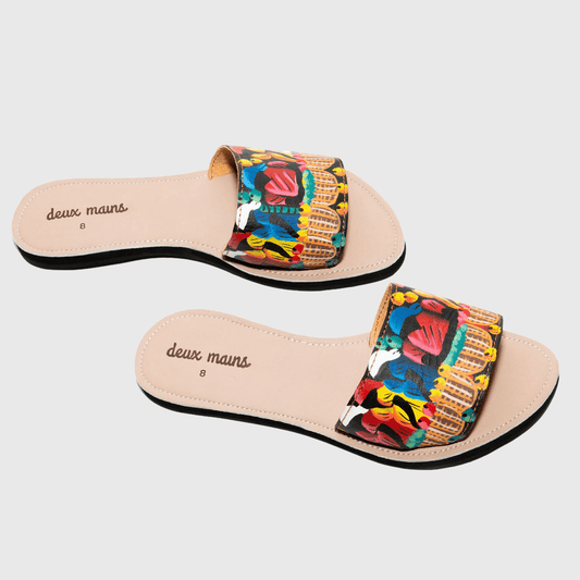 Hand Painted Slide Sandal - Wear and Wander