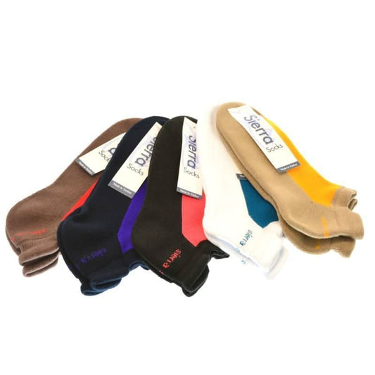 Heel Tab Mesh Top Cotton Anklet Socks with Non - Skid Women's Gripper - Wear and Wander