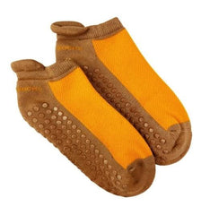 Heel Tab Mesh Top Cotton Anklet Socks with Non - Skid Women's Gripper - Wear and Wander