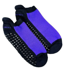 Heel Tab Mesh Top Cotton Anklet Socks with Non - Skid Women's Gripper - Wear and Wander
