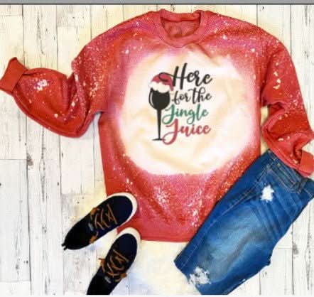 Here for the Jingle Juice Christmas Sweatshirt - Wear and Wander