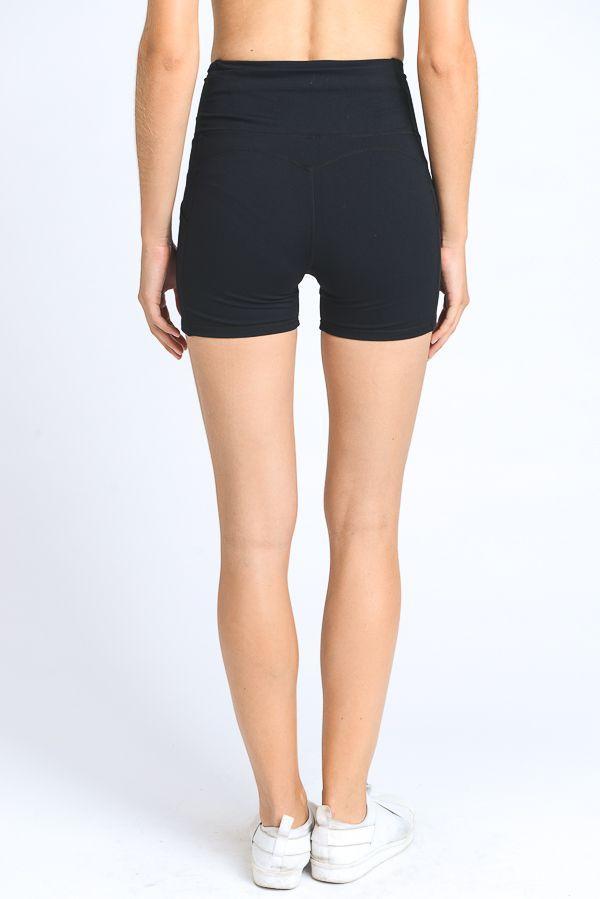 High Waist Active Shorts Feature Flattering Accents - Wear and Wander